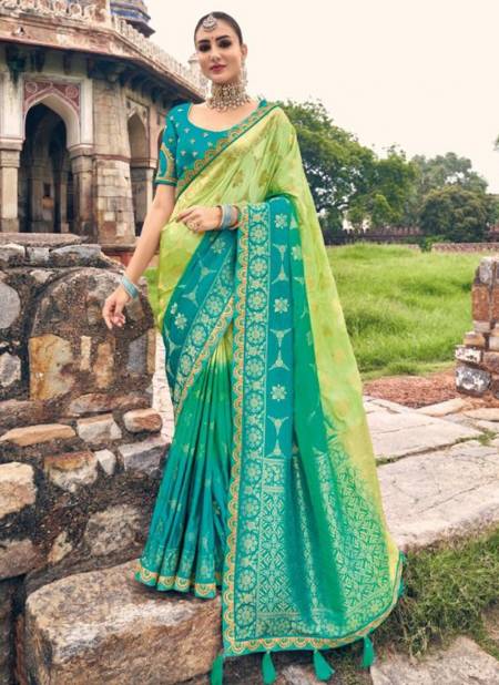 Pista Colour Tathastu New Designer Festive Wear Pure Dola Silk Saree Collection 5304
